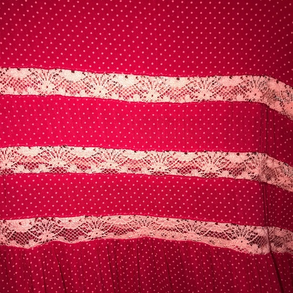 Voile and Lace Trapeze Slip Cherry Combo - Picture 7 of 7